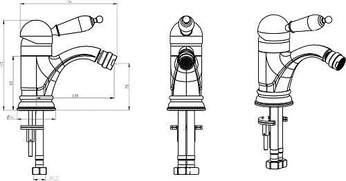 Смеситель для биде Boheme PROVANSE Ripresa 366 Смеситель для биде Boheme PROVANSE Ripresa 366