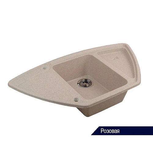 Кухонная мойка Aquaton Лория 1A715032LR110 из литого мрамора, угловая, 520x940x160 Кухонная мойка Aquaton Лория 1A715032LR110 из литого мрамора, угловая, 520x940x160