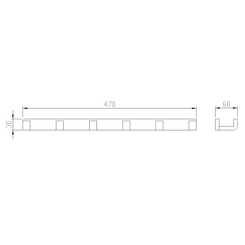Крючок ABBER Westen AA1752NG никель Крючок ABBER Westen AA1752NG никель