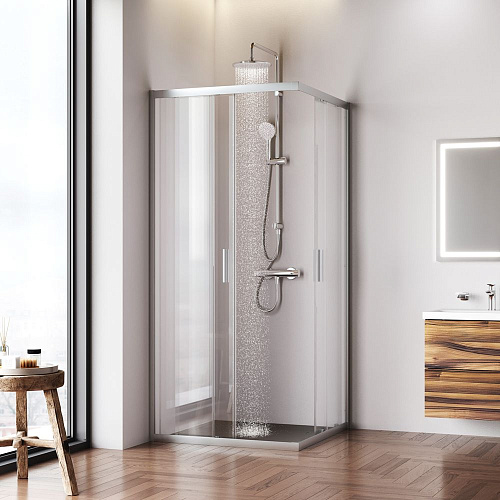 Душевой уголок AM.PM Gem W90G-403-9090MT 90x90 хром матовый, стекло прозрачное Душевой уголок AM.PM Gem W90G-403-9090MT 90x90 хром матовый, стекло прозрачное