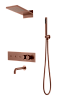 Душевая система Boheme Fusion 131-2-BRB встраиваемая с термостатом, Brushed Bronze с изливом