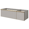 Тумба под раковину Armadi Art QUATRO 2 140см (100+40) рифл CASHMERE FUGA профиль MATT GOLD 790-M2-140-CM-RIB-MG Тумба под раковину Armadi Art QUATRO 2 140см (100+40) рифл CASHMERE FUGA профиль MATT GOLD 790-M2-140-CM-RIB-MG