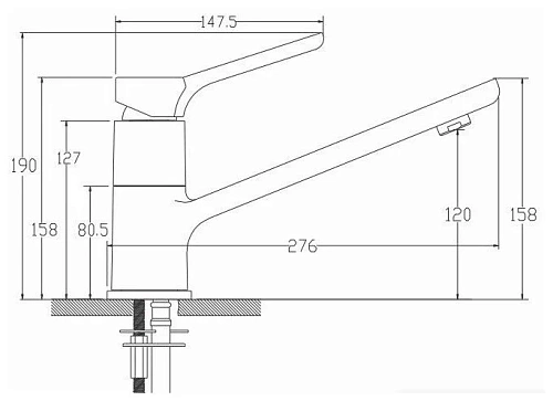 Смеситель для кухни Kaiser Sona 75033 Смеситель для кухни Kaiser Sona 75033