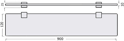 Полка STWORKI Glass Shelf 90 полкодержатели черные 440804 Полка STWORKI Glass Shelf 90 полкодержатели черные 440804