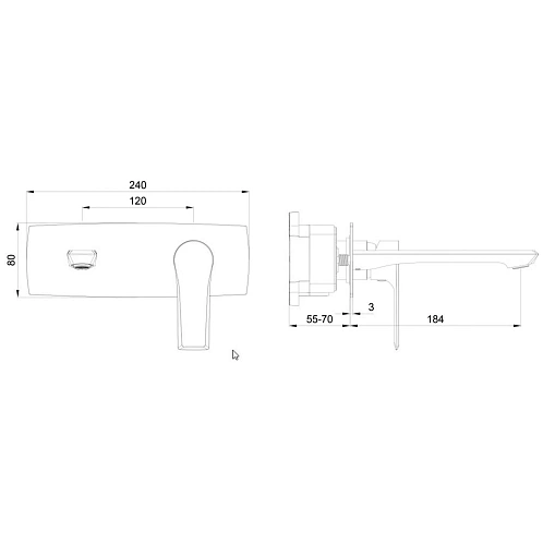 Смеситель для раковины Wonzon & Woghand BRILLIANT встраиваемый, черный матовый (WW-88869079-MB) Смеситель для раковины Wonzon & Woghand BRILLIANT встраиваемый, черный матовый (WW-88869079-MB)