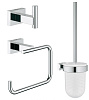 Картинка анонса товара «комплект аксессуаров grohe essentials cube (3 предмета), хром (40757001)»