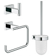 Детальная картинка товара «комплект аксессуаров grohe essentials cube (3 предмета), хром (40757001)»