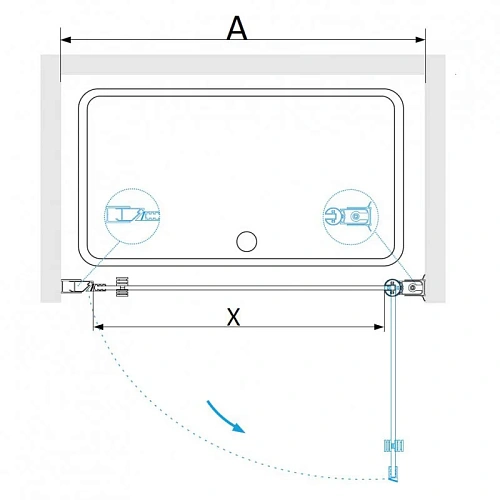 Душевая дверь RGW Dolphin TN-03 600 мм Easy Clean хром 54930306-101 Душевая дверь RGW Dolphin TN-03 600 мм Easy Clean хром 54930306-101