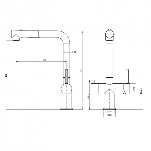 Смеситель для кухни Milacio Ultra 561 (MCU.561.WH) под фильтр, белый с вытяжной лейкой Смеситель для кухни Milacio Ultra 561 (MCU.561.WH) под фильтр, белый с вытяжной лейкой