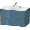 Картинка анонса товара «тумба с раковиной duravit xviu xv4615tb147c 80 см каменно-синий глянцевый»