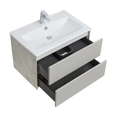 Тумба под раковину Aquaton Сохо 75 cлэйт, галька серая 1A258101AJ9A0 Тумба под раковину Aquaton Сохо 75 cлэйт, галька серая 1A258101AJ9A0