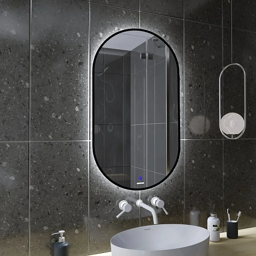 Зеркало GROSSMAN NERO-промо BLACK (500x900x45) LED с сенсорным выключателем 2450902 Зеркало GROSSMAN NERO-промо BLACK (500x900x45) LED с сенсорным выключателем 2450902
