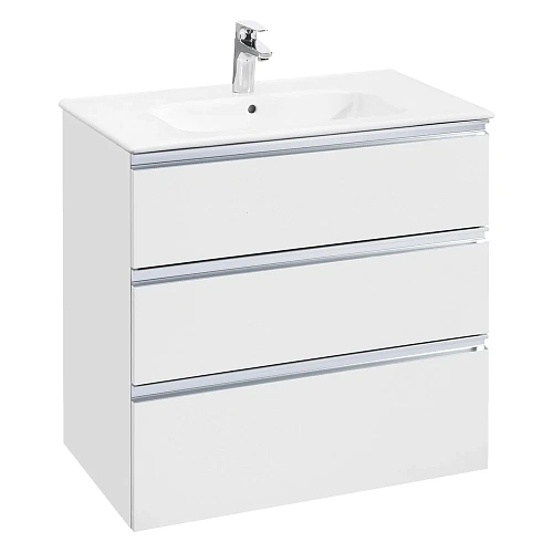 Тумба под раковину Roca The Gap 80 белый глянец 3 ящика A857406806 Тумба под раковину Roca The Gap 80 белый глянец 3 ящика A857406806
