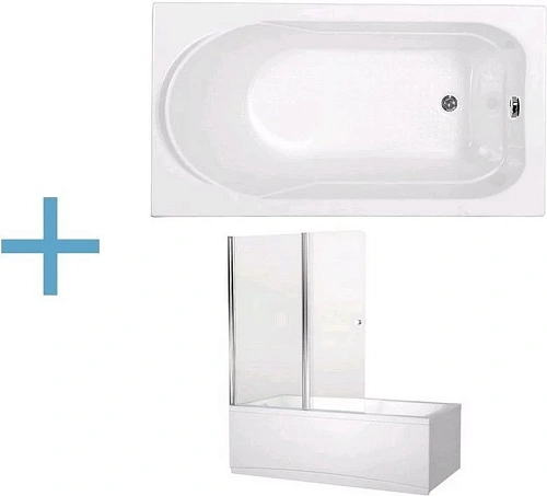Акриловая ванна Aquanet West 140x70 (+ шторка Aquanet Alfa 4 NF6222-pivot) 00204052 + 00196049 Акриловая ванна Aquanet West 140x70 (+ шторка Aquanet Alfa 4 NF6222-pivot) 00204052 + 00196049
