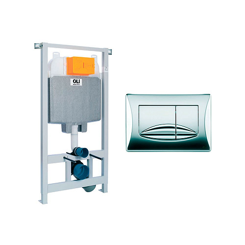 Инсталляция для писсуара OLI 74 09262 OLM с клавишей смыва RIVER DUAL, для подвесных унитазов Инсталляция для писсуара OLI 74 09262 OLM с клавишей смыва RIVER DUAL, для подвесных унитазов