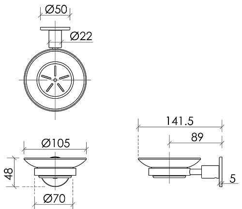 Мыльница Sancos Base SC9031CH хром Мыльница Sancos Base SC9031CH хром