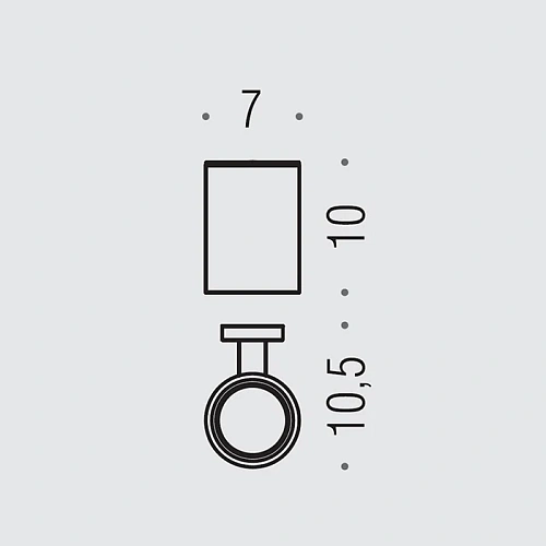 Стакан Colombo Plus W4902.HPS1 подвесной, металлический, PVD нержавеющая сталь Стакан Colombo Plus W4902.HPS1 подвесной, металлический, PVD нержавеющая сталь