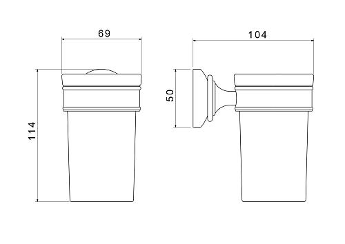 Стакан Aquatek КЛАССИК AQ4527CR хром Стакан Aquatek КЛАССИК AQ4527CR хром