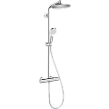 Душевая система hansgrohe Crometta S 240 1jet Showerpipe с термостатом, хром 27267000 Душевая система hansgrohe Crometta S 240 1jet Showerpipe с термостатом, хром 27267000