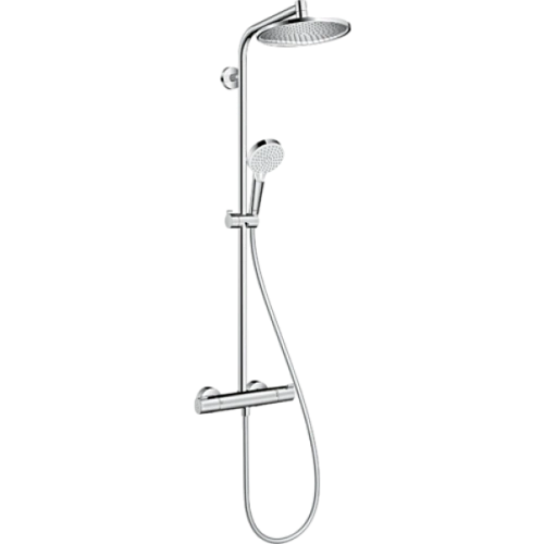 Душевая система hansgrohe Crometta S 240 1jet Showerpipe с термостатом, хром 27267000 Душевая система hansgrohe Crometta S 240 1jet Showerpipe с термостатом, хром 27267000