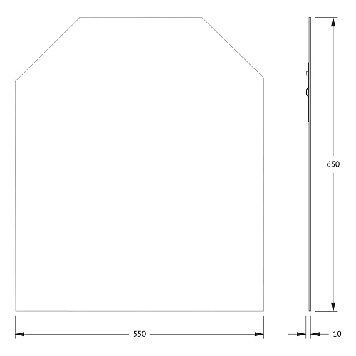 Зеркало Evoform Primary BY 0067 55х65 см со шлифованной кромкой Зеркало Evoform Primary BY 0067 55х65 см со шлифованной кромкой