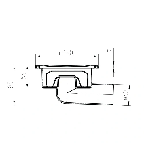 Душевой лоток Paini Klasik CH650K 650 мм Душевой лоток Paini Klasik CH650K 650 мм
