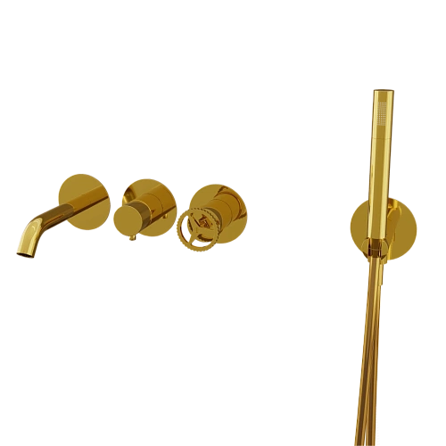 Смеситель для ванны Remer Chrono CH53D2PDO, золото глянцевое Смеситель для ванны Remer Chrono CH53D2PDO, золото глянцевое