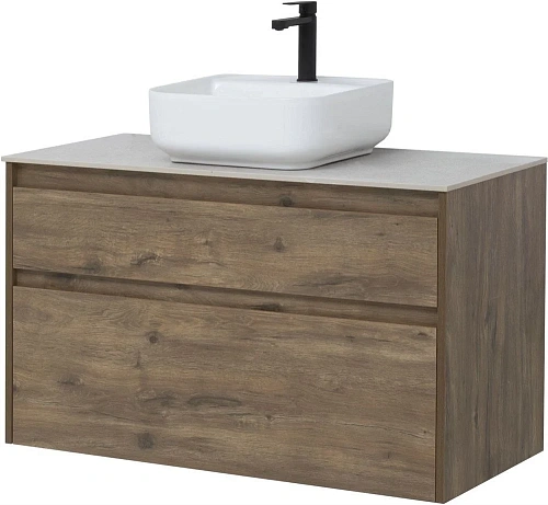 Тумба под раковину Aquanet Nova Lite 100 дуб рустикальный (2 ящика) 00249521 Тумба под раковину Aquanet Nova Lite 100 дуб рустикальный (2 ящика) 00249521