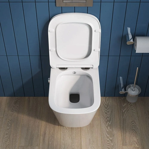 Унитаз подвесной BelBagno DUE BB3103CHR-BS/SC с сиденьем, функцией биде и смесителем Унитаз подвесной BelBagno DUE BB3103CHR-BS/SC с сиденьем, функцией биде и смесителем