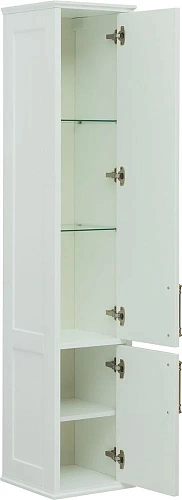 Шкаф-пенал Aquanet Бостон 36 L белый матовый (ручки золото) 00242219 Шкаф-пенал Aquanet Бостон 36 L белый матовый (ручки золото) 00242219