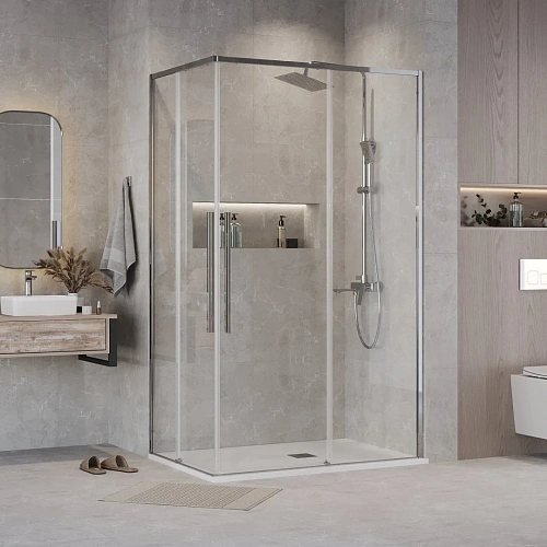 Душевой уголок GROSSMAN Galaxy 1/2.K33.01.11.10.00-1/2.K33.01.10.10.00 (110х100х195) раздвижная,хром,стекло прозрачное Душевой уголок GROSSMAN Galaxy 1/2.K33.01.11.10.00-1/2.K33.01.10.10.00 (110х100х195) раздвижная,хром,стекло прозрачное