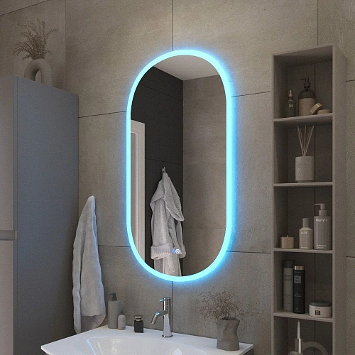 Зеркало CEZARES ELLISSE с подсветкой RGB и сенсорным выключателем CZR-SPC-ELS-550-1050-RGB-TCH 550x1050 Зеркало CEZARES ELLISSE с подсветкой RGB и сенсорным выключателем CZR-SPC-ELS-550-1050-RGB-TCH 550x1050