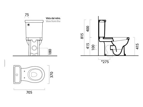 Чаша напольного унитаза GSI Classic 871711 Чаша напольного унитаза GSI Classic 871711