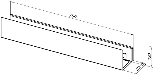 Полка Aquanet Магнум 70x12 черная матовая, с крючками 00302221 Полка Aquanet Магнум 70x12 черная матовая, с крючками 00302221