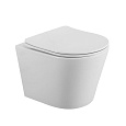 Детальная картинка товара «унитаз подвесной belbagno flay-r bb053chr/sc безободковый c сиденьем»