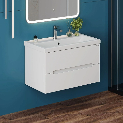 Тумба под раковину Onika Айленд 80 см 108060 подвесная, белая (для Фостер 80) Тумба под раковину Onika Айленд 80 см 108060 подвесная, белая (для Фостер 80)