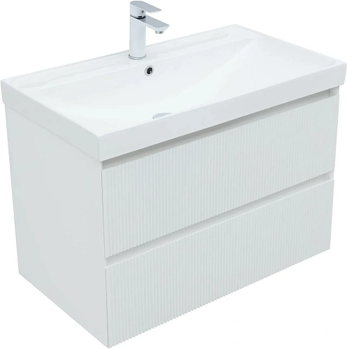 Тумба под раковину Aquanet Альтера 80 белый матовый 00337156 подвесная Тумба под раковину Aquanet Альтера 80 белый матовый 00337156 подвесная