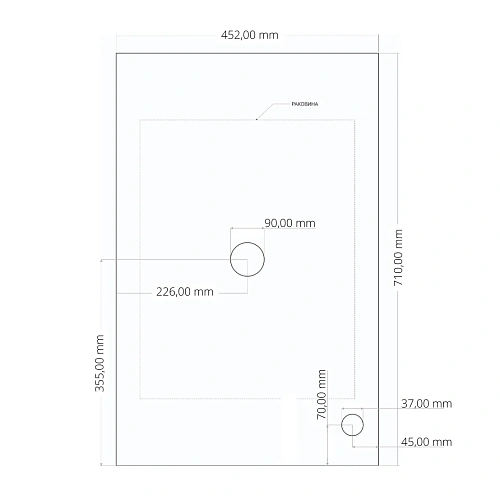 Столешница GROSSMAN ВИВА-70 см черная (искусственный камень) 507003 Столешница GROSSMAN ВИВА-70 см черная (искусственный камень) 507003