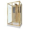 Душевая кабина Niagara Luxe NG-7711GBK (900x1200х2100) низкий поддон стенки золото без крыши Душевая кабина Niagara Luxe NG-7711GBK (900x1200х2100) низкий поддон стенки золото без крыши