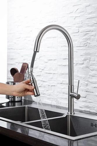 Смеситель для кухни Allen Brau Sprungfeder 5.60002-SS Сталь Смеситель для кухни Allen Brau Sprungfeder 5.60002-SS Сталь