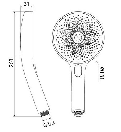 Душевая лейка IDDIS SpaHome (SPA3F0Ci18) хром