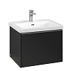 Картинка анонса товара «тумба под раковину villeroy &amp; boch subway 3.0 с подсветкой volcano black / volcano black c577l0vl»