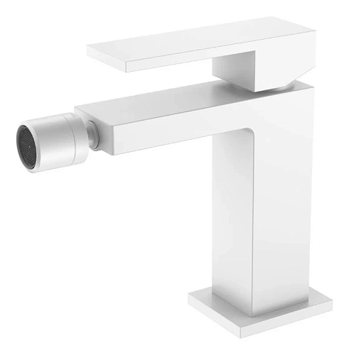Смеситель для биде Boheme Qubic Matt White 476-MW Смеситель для биде Boheme Qubic Matt White 476-MW
