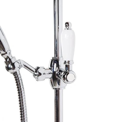 Душевая штанга CEZARES CZR-U-S-01-Bi ручка белая, хром Душевая штанга CEZARES CZR-U-S-01-Bi ручка белая, хром