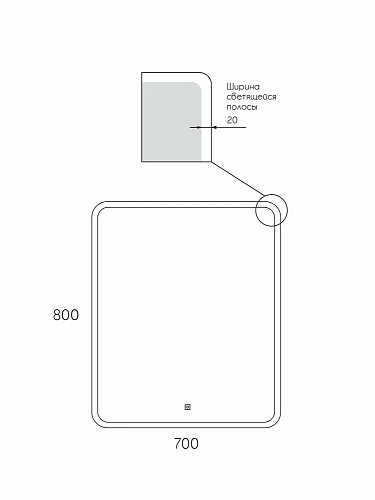 Зеркало Taliente Zled-G с LED-подсветкой, 70x80см, прямоугольное TA-Zled-G7080 Зеркало Taliente Zled-G с LED-подсветкой, 70x80см, прямоугольное TA-Zled-G7080