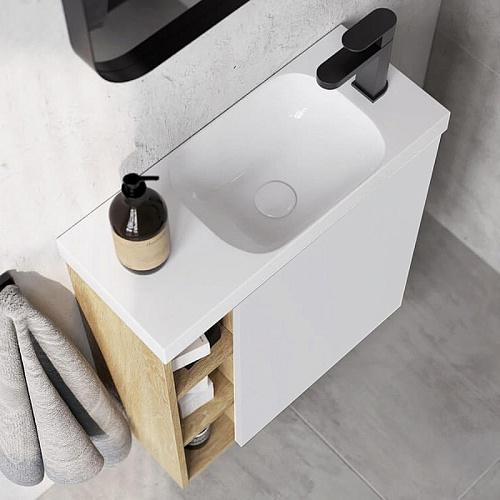 Корпус тумбы под раковину Aqwella Alba 60 R ALB0106RDD подвесной дуб давос 600х700х250 мм Корпус тумбы под раковину Aqwella Alba 60 R ALB0106RDD подвесной дуб давос 600х700х250 мм