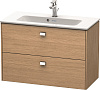 Картинка анонса товара «тумба под раковину duravit brioso br411101052 подвесная 82 см европейский дуб»
