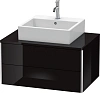 Тумба под раковину Duravit XSquare XS491004040 80 см черный глянцевый
