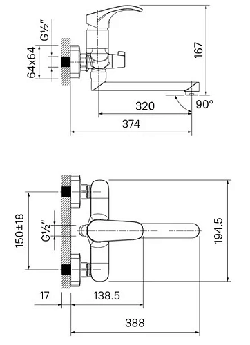 Смеситель для ванны IDDIS Joker (JOKSB00i10WA) Смеситель для ванны IDDIS Joker (JOKSB00i10WA)