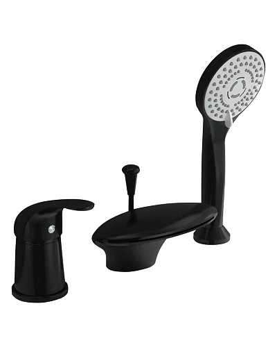 Смеситель на борт ванны Orange Iris M41-333b черный Смеситель на борт ванны Orange Iris M41-333b черный